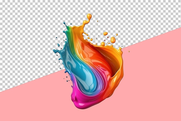 Rainbow paint pour isolated object