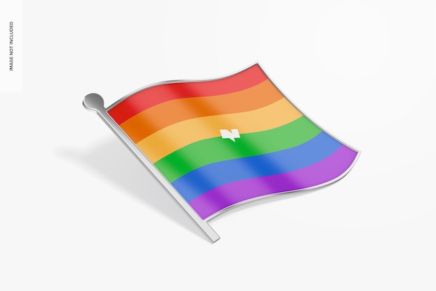 Rainbow Pin Mockup