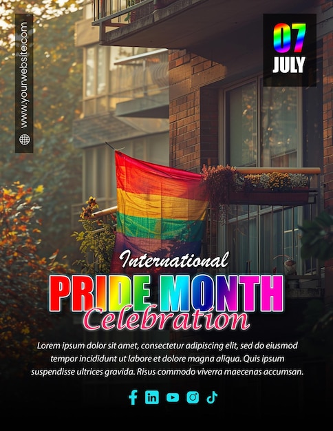 Rainbow Revival Pride Month Party Flyer