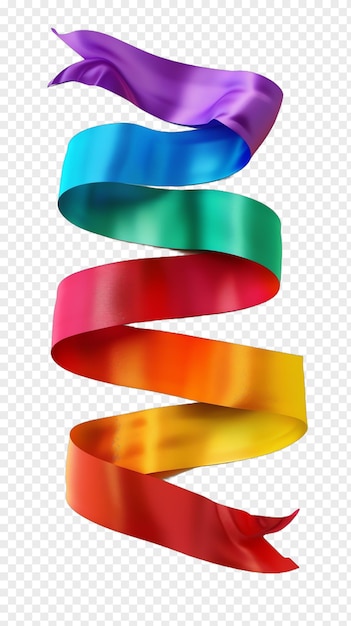 PSD rainbow set ribbon banner