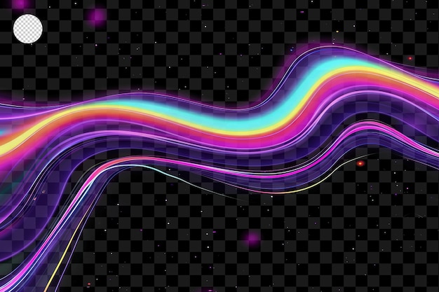 PSD rainbow sevencolored wave isolated on transparent background png