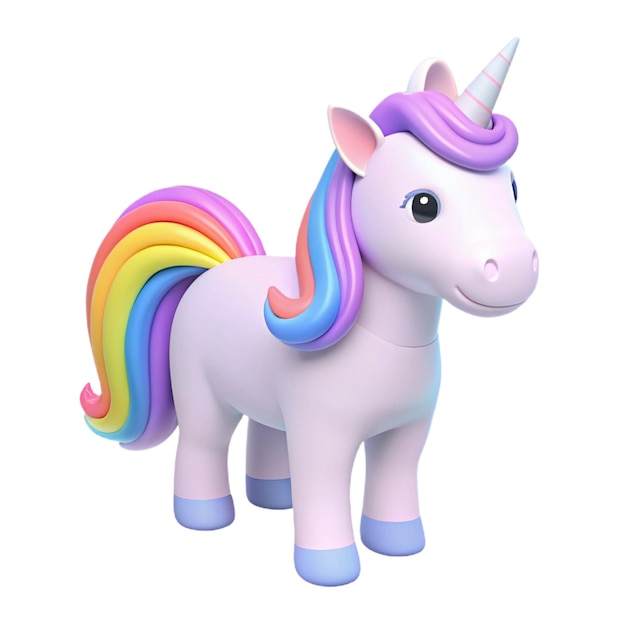 PSD a rainbow unicorn with a rainbow on its tail