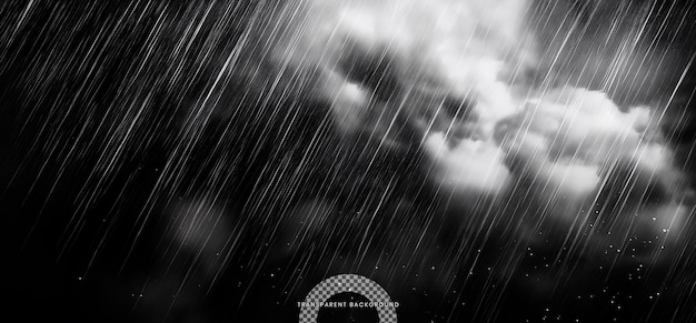 Rainfall and Cloud isolated on transparent background