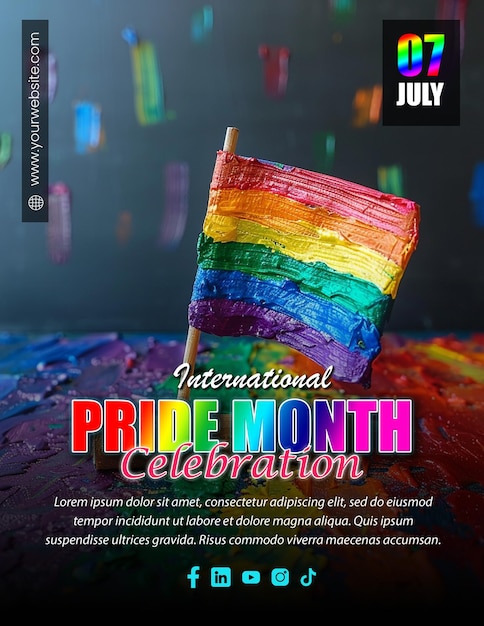 Raise Your Flag Pride Month Parade Flyer