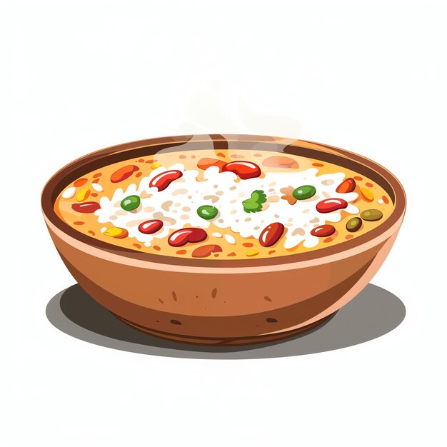 PSD rajma chawal indian illustration