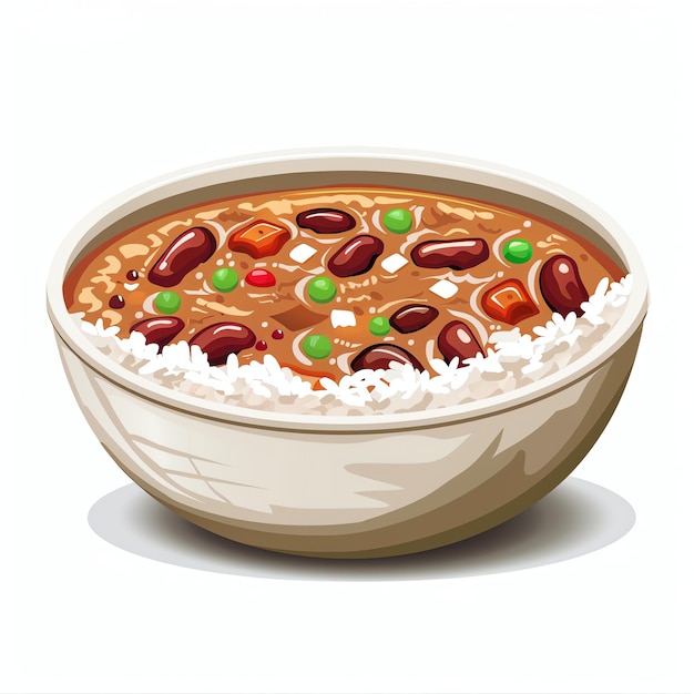 PSD rajma chawal indian illustration