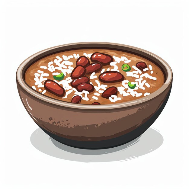 PSD rajma chawal indian illustration