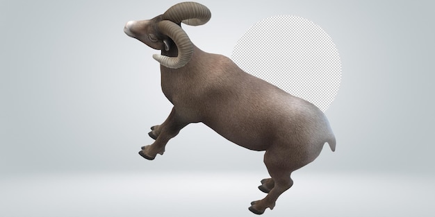 PSD ram isolated on a transparent background