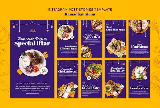 Ramadahn menu instagram stories