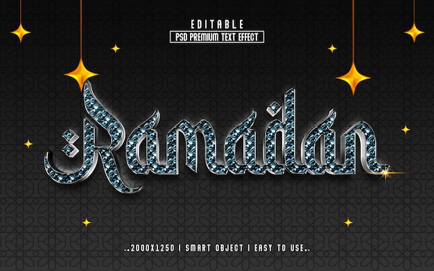 Ramadan 3D Text Effect Style PSD Template