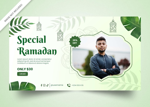 Ramadan banner design template