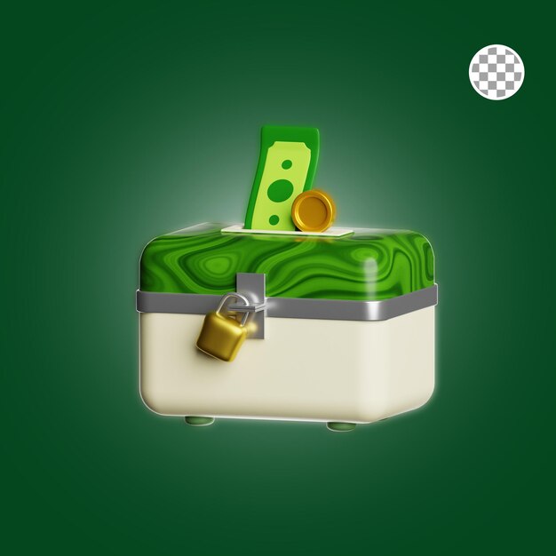 Ramadan Charity Box 3d Icon Illustration