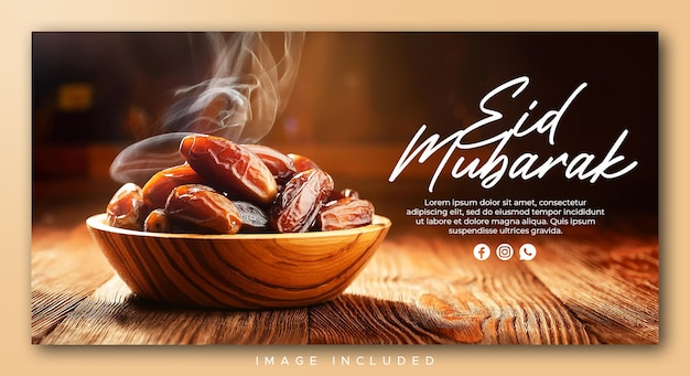 PSD ramadan dates fruits manipulation social media post template design