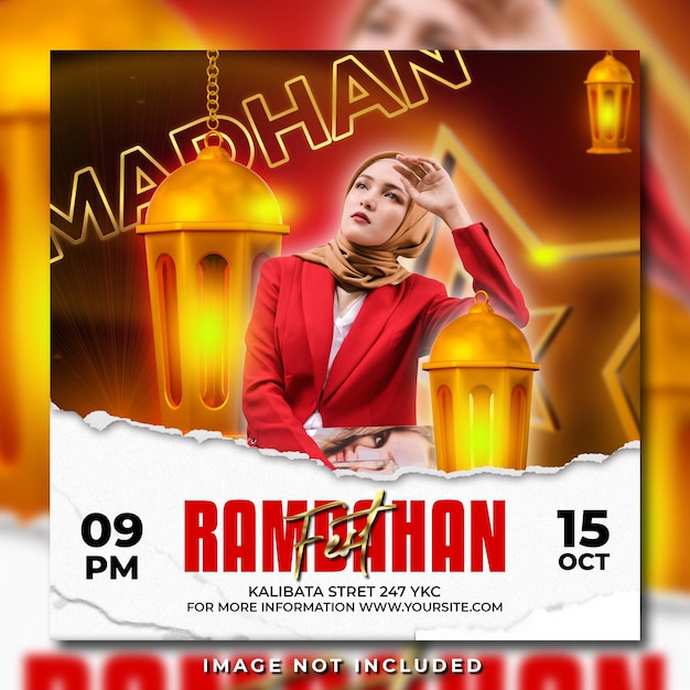 Ramadan fashion sale banner promotion template