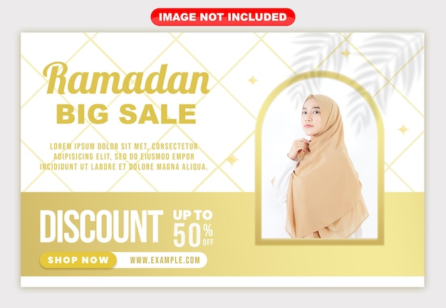 Ramadan fashion sale banner template