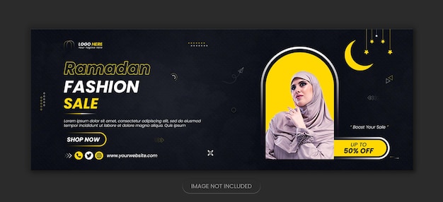 Ramadan Fashion sale new Facebook cover and social media design template