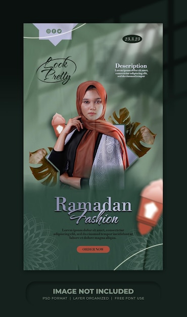 Ramadan fashion sale stories design template