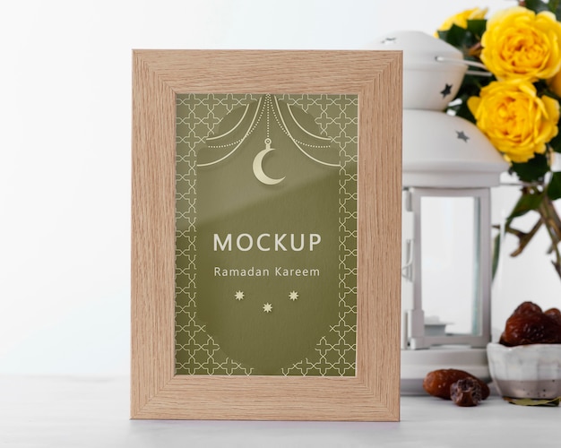 Ramadan frame mock-up composition