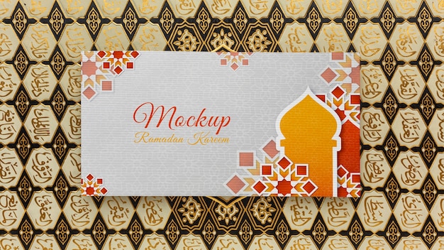 Ramadan islamic print mockup