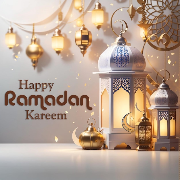 Ramadan Kareem background design banner template for social media