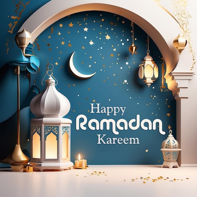 Ramadan Kareem background design banner template for social media