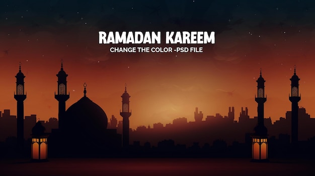 Ramadan kareem Background in PSD format