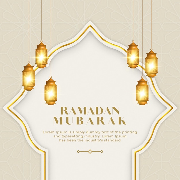 Ramadan kareem greetings banner