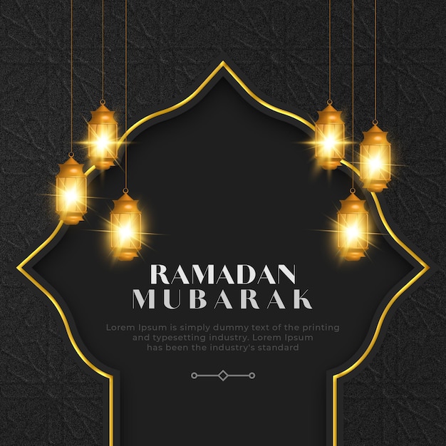 Ramadan kareem greetings banner