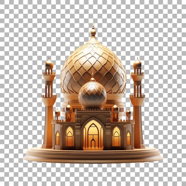 Ramadan kareem islamic decoration on transparent background