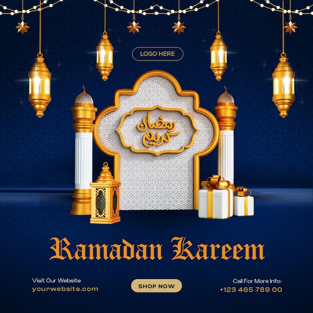 Ramadan Kareem Islamic Festival Social Media Post Design Template