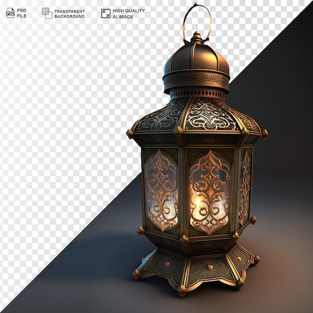 Ramadan kareem Lantern on transparent background