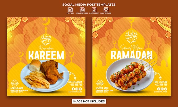 Ramadan kareem sale poster or social media instagram post template