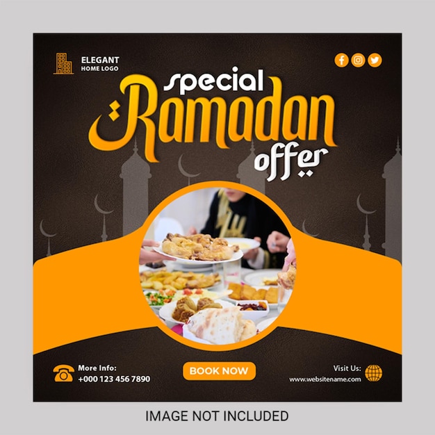 Ramadan kareem social media post template design