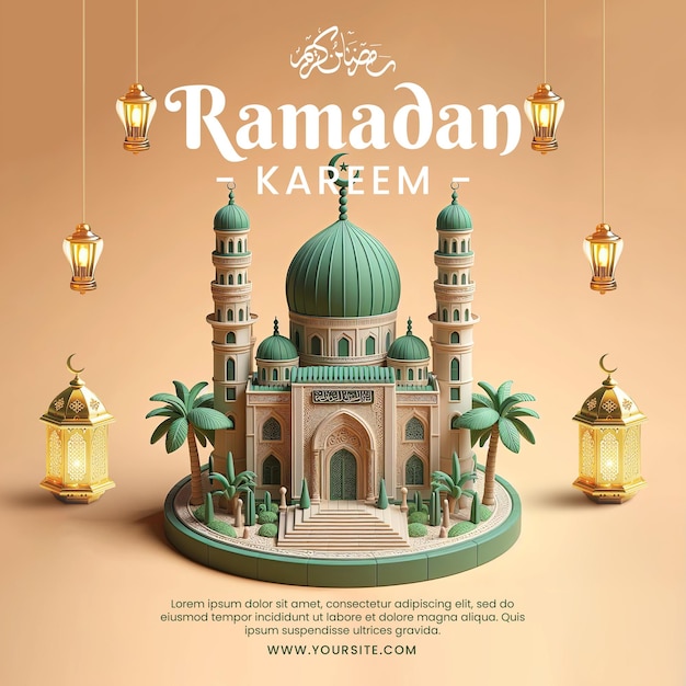 Ramadan Kareem Social Media Post Template