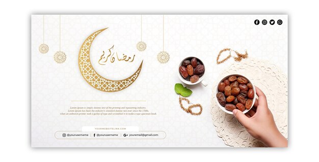 PSD ramadan kareem template social media template