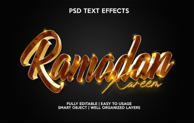 ramadan kareem text effect template