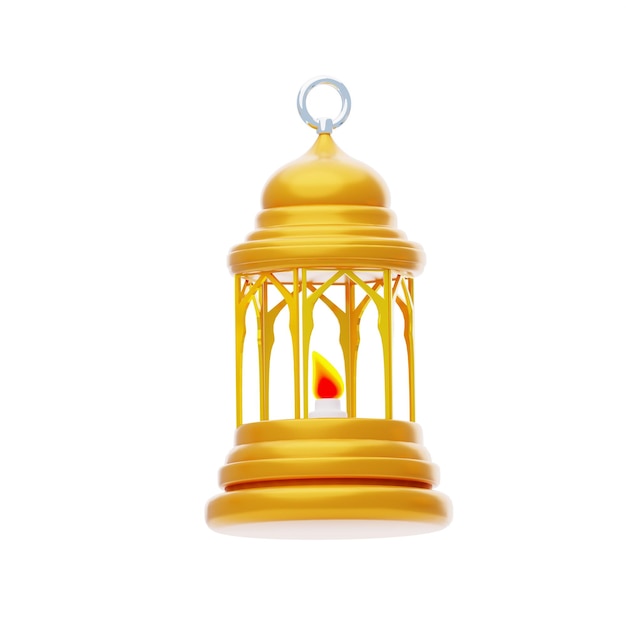 Ramadan lantern 3d icon Islamic lantern 3d illustration 3D Lantern Islamic Ramadan Mubarak