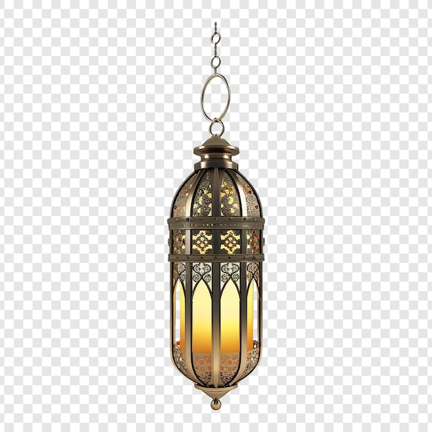 PSD ramadan lantern isolated on transparent background