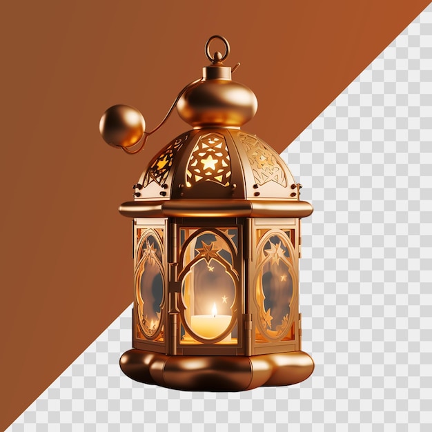 ramadan lantern or moon stars mosque design isolated on transparent backgroun