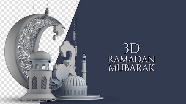 ramadan mubarak 3d illustration