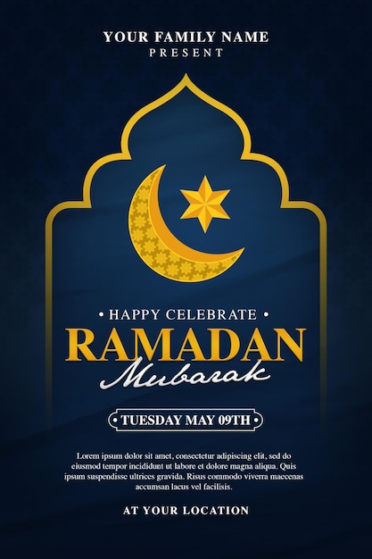 Ramadan Mubarak Flyer or Poster Template