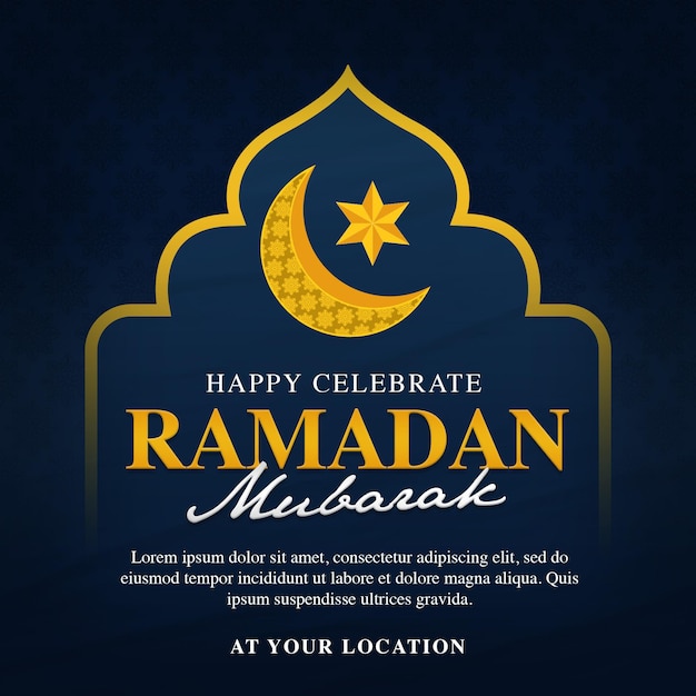 Ramadan Mubarak Social Media post Template