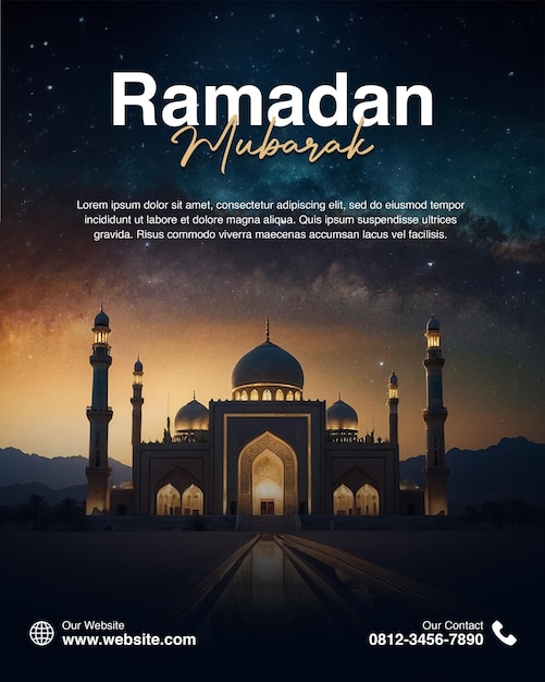 Ramadan poster design with amazing image