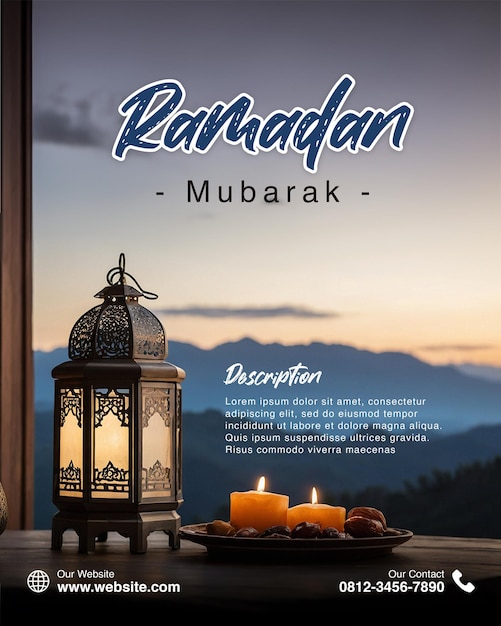 Ramadan poster design with amazing image