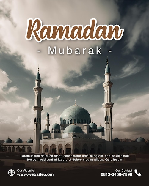 Ramadan poster design with amazing image