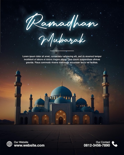 Ramadan poster design with amazing image