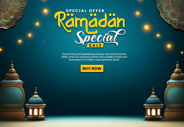 Ramadan sale banner design background