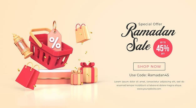 Ramadan sale banner template