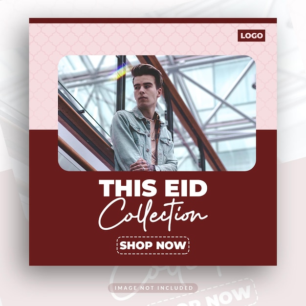 Ramadan sale Eid fashion outfits instagram post or square web banner template