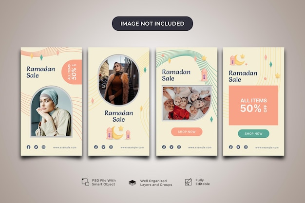 Ramadan sale instagram stories template collection